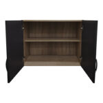 Two-door wardrobe loft Lego in sonoma-dark grey color 79x41.5x60cm - Image 3