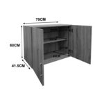 Two-door wardrobe loft Lego in sonoma-dark grey color 79x41.5x60cm - Image 5