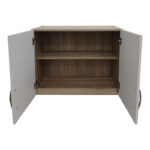 Two-door wardrobe loft Lego in sonoma-white color 79x41.5x60cm - Image 3