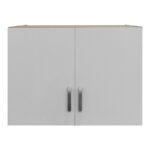 Two-door wardrobe loft Lego in sonoma-white color 79x41.5x60cm - Image 4