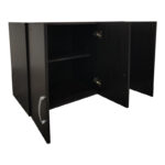 Three-door wardrobe loft Lego in wenge color 90x41.5x60cm - Image 2