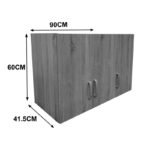 Three-door wardrobe loft Lego in wenge color 90x41.5x60cm - Image 5