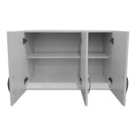 Three-door wardrobe loft Lego in white color 90x41.5x60cm - Image 3