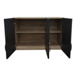 Three-door wardrobe loft Lego in sonoma-dark grey color 90x41.5x60cm - Image 3