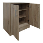 Shoe cabinet for 6 pairs of shows Souken in sonoma color 60x40x80cm - Image 2
