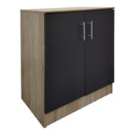 Shoe cabinet for 6 pairs of shows Souken in sonoma-dark grey color 60x40x80cm