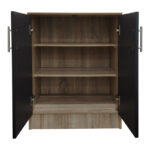 Shoe cabinet for 6 pairs of shows Souken in sonoma-dark grey color 60x40x80cm - Image 3