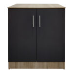 Shoe cabinet for 6 pairs of shows Souken in sonoma-dark grey color 60x40x80cm - Image 4