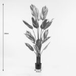 Decorative plant in a pot Aglaonema Inart green D80x150cm - Слика 4