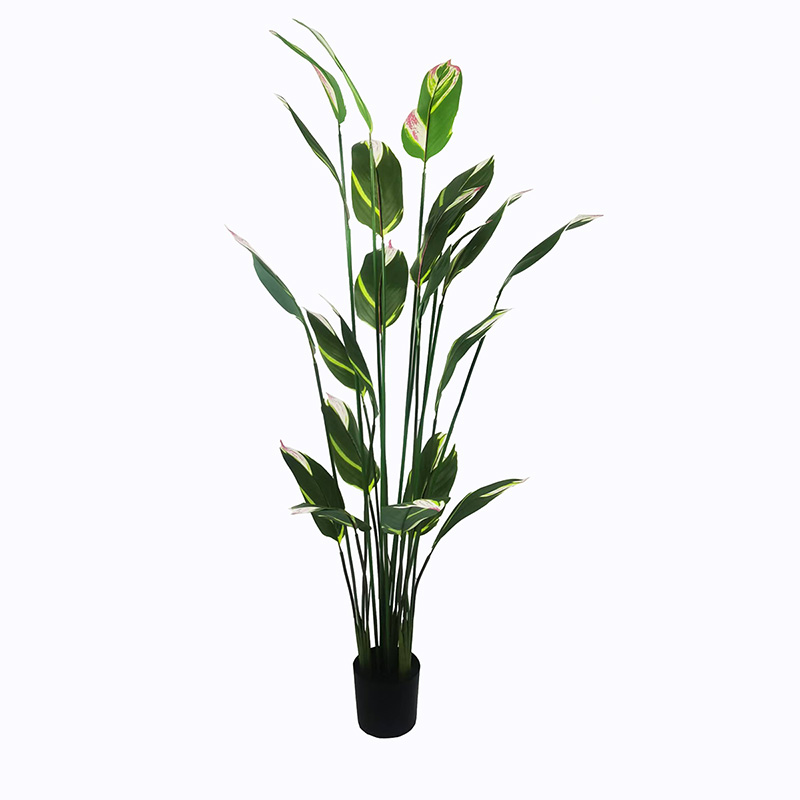 391-000004 Ornamental plant in pot Lucky I Inart green D80x210cm - Слика 1
