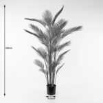 Decorative plant in a pot Kwai Inart green D125x180cm - Слика 4