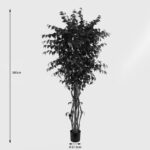 Decorative plant in pot Banyan Inart green D95x180cm - Слика 4