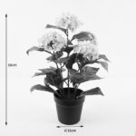 Decorative plant in a pot Hydrangea Inart white D35x50cm - Слика 4