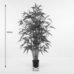 Decorative plant in a pot Rhapis Palm Inart green D60x120cm - Слика 4