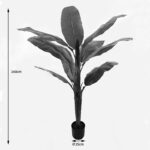 Decorative plant in pot Banono Inart green D95x160cm - Слика 3