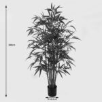 Decorative plant in a pot Rhapis Palm Inart green D80x180cm - Image 4