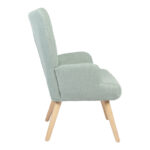 Armchair Gerlina mint  fabric and legs in natural color 71x64x94cm - Image 3