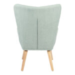 Armchair Gerlina mint  fabric and legs in natural color 71x64x94cm - Image 5