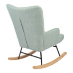 Rotating armchair Jianna mint fabric and legs in natural color 79x64x89cm - Image 2