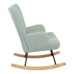 Rotating armchair Jianna mint fabric and legs in natural color 79x64x89cm - Image 3