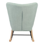 Rotating armchair Jianna mint fabric and legs in natural color 79x64x89cm - Image 5