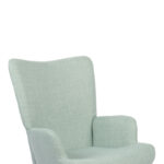 Rotating armchair Jianna mint fabric and legs in natural color 79x64x89cm - Image 6