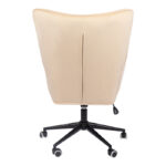 Lobima executive office chair, cream velvet, swivel, 71x68x104cm - Image 5