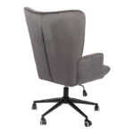Lobima executive office chair, swivel, charcoal velvet, 71x68x104cm - Image 2
