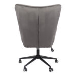 Lobima executive office chair, swivel, charcoal velvet, 71x68x104cm - Image 5