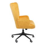Lobima swivel director's office chair yellow velvet 71x68x104cm - Image 3