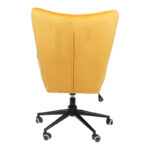 Lobima swivel director's office chair yellow velvet 71x68x104cm - Image 5