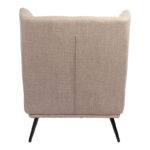Armchair Mareta grey-beige fabric and legs in black color 83x80x99cm - Image 5