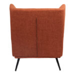 Armchair Mareta terracotta fabric and legs in black color 83x80x99cm - Image 5