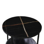 Side table Fredami in black marble look D40x50cm - Image 3