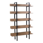Bookcase Boderta in sonoma-black color 120x30x190cm