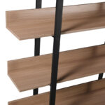 Bookcase Boderta in sonoma-black color 120x30x190cm - Image 3