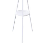 Coat rack Denner metal in white color 48.5x48.5x180cm - Image 3