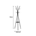 Coat rack Denner metal in white color 48.5x48.5x180cm - Image 4