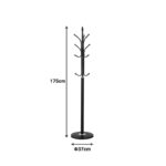 Coat rack Keleste metal in black color D37x175cm - Image 4