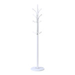Coat rack Keleste metal in white color D37x175cm
