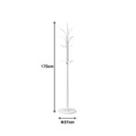 Coat rack Keleste metal in white color D37x175cm - Image 4