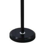 Coat rack Sinem metal in black-natural color D30x175cm - Image 3