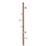 Coat rack Sinem metal in white-natural color D30x175cm - Image 2