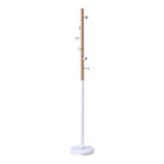 Coat rack Sinem metal in white-natural color D30x175cm