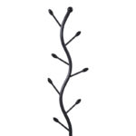 Coat rack Lelom metal in black color D30x170cm - Image 2