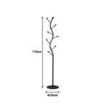 Coat rack Lelom metal in black color D30x170cm - Image 4