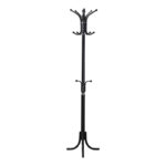 Coat rack Mendora metal in black color 40x40x180cm