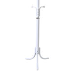 Coat rack Mendora metal in white color 40x40x180cm - Image 3