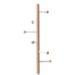 Coat rack Serea metal in white-natural color D30x175cm - Image 2