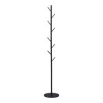 Coat rack Tebera metal in black color D30x170cm
